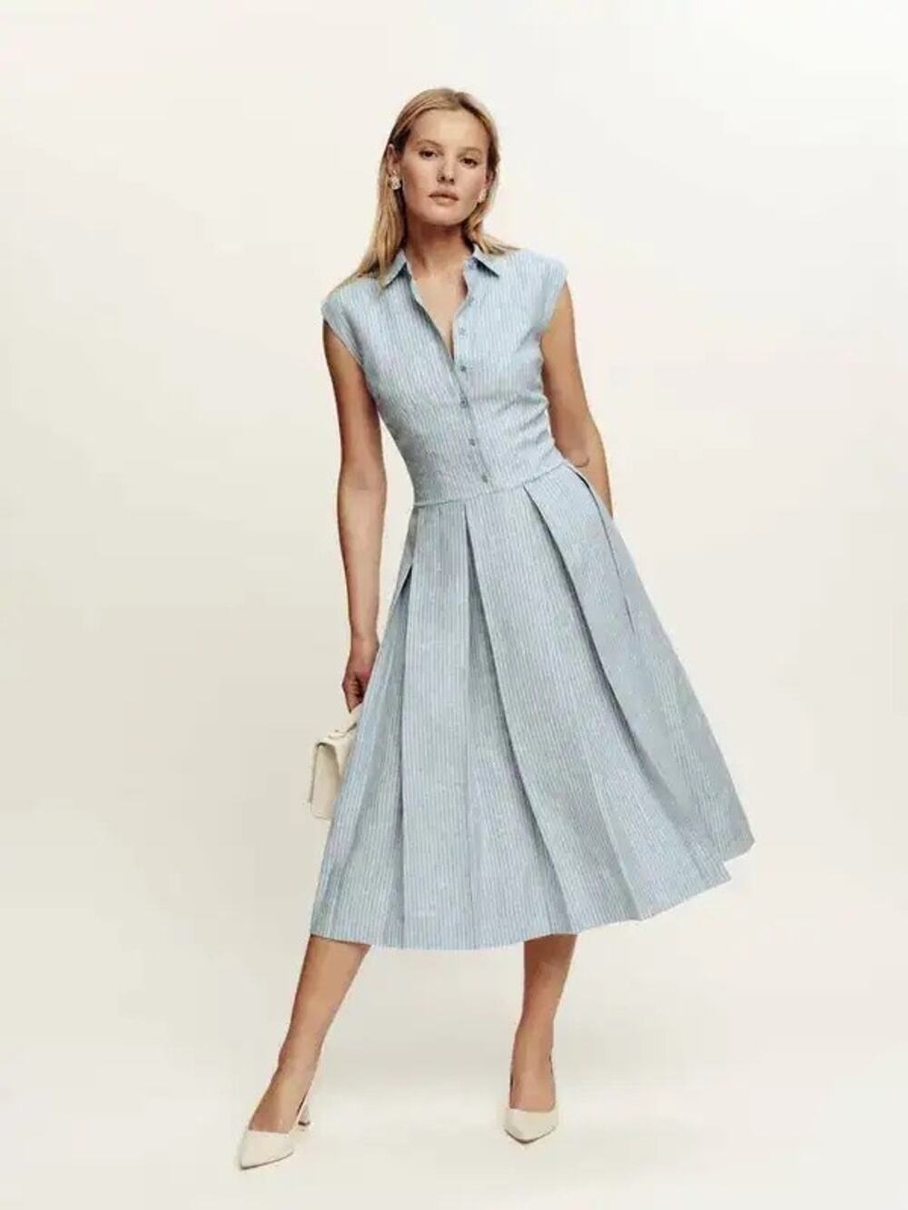 Reformation Prim Linen Shirt Dress